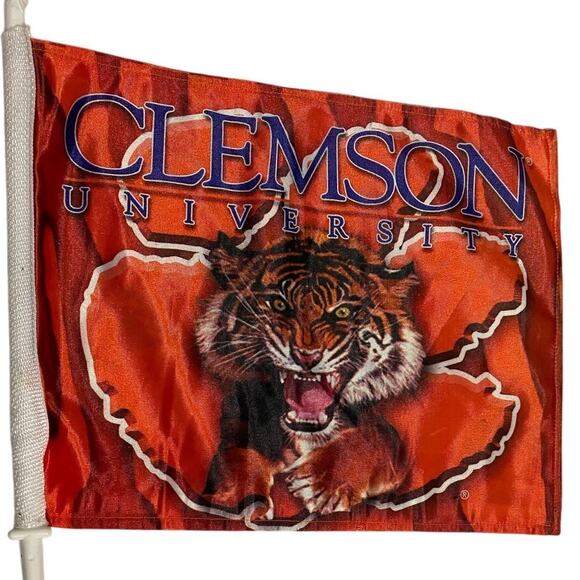 Clemson Tigers Flag Banner Full Color Both Sides NCAA Team Spirit Outdoor Decor - Picture 1 of 8